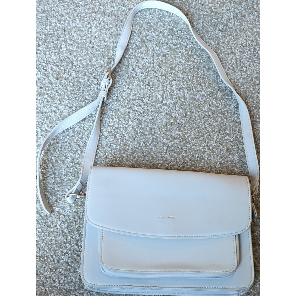 Pixie Mood Light Blue Medium Crossbody Bag Zip Closure Adj Strap Pockets